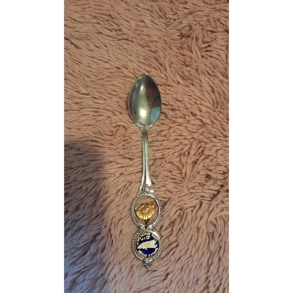 Disney‎ Lot of 4 Metal Souvenir Spoons Silver/Gold/Blue Epcot Center Space Coast
